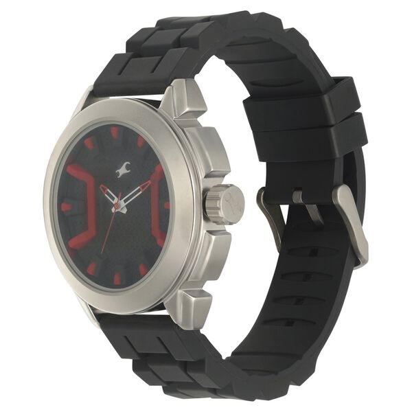 Fastrack Quartz Analog Black Dial Plastic Strap Watch for Guys - image number 2