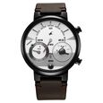 Fastrack Gambit Micromotor White Dial Brown Leather Strap Analog Watch for Guys - image number 1