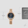 Fastrack Stunners Quartz Analog Blue Dial Rose Gold Stainless Steel Strap Watch For Girls - image number 3