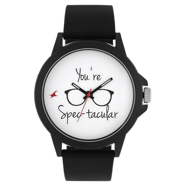Fastrack Valentine Quartz Analog White Dial Silicone Strap Unisex Watch - image number 0