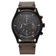 Fastrack Opulence Sun Moon Chronograph Black Dial Brown Leather Strap Analog Quartz Watch For Guys - image number 1