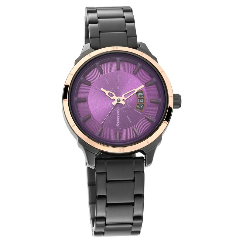 Buy Online Fastrack All Nighters Quartz Analog Purple Dial  
