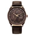 Fastrack Tick Tock Multifunction with Hazelnut Brown Dial Leather Strap Watch for Guys - image number 0