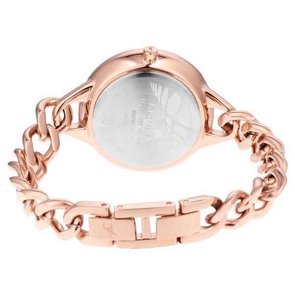 Fastrack Glitch Quartz Analog Rose Gold Dial Metal Strap Watch for Girls - image number 4
