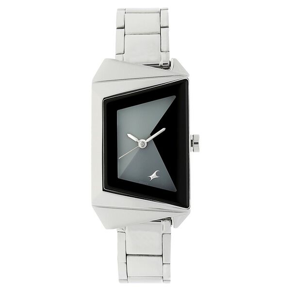 Fastrack Quartz Analog Grey Dial Stainless Steel Strap Watch for Girls - image number 0