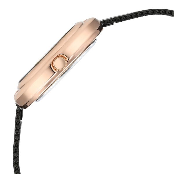 Vyb Minimalist By Fastrack Quartz Analog Black Dial Metal Strap Watch For Girls - image number 4