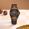 Vyb Challenger By Fastrack Quartz Analog Black Dial Black Stainless Steel Strap Watch For Guys