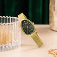 Vyb Prodigy By Fastrack Quartz Analog Green Dial Golden Stainless Steel Strap Watch For Girls - image number 0