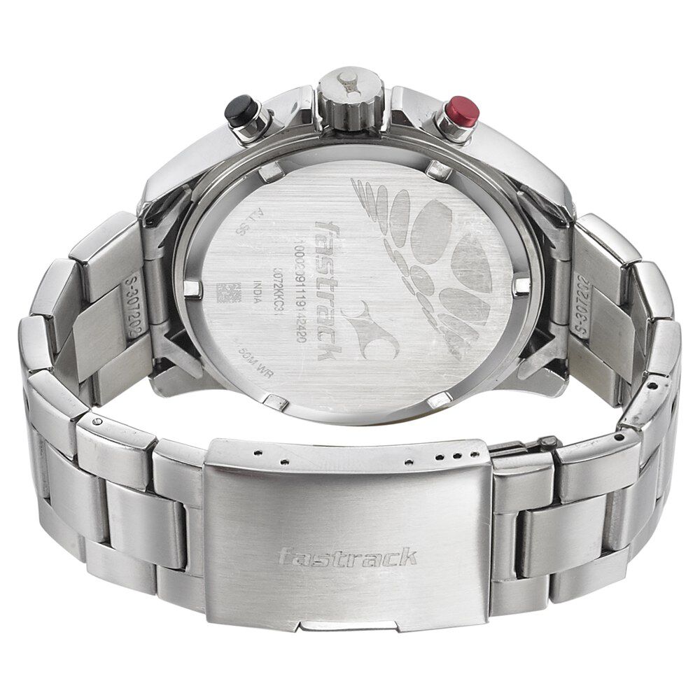 Buy Online Fastrack Hitlist Quartz Chronograph Blue Dial Stainless