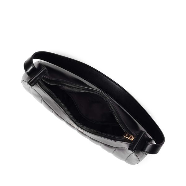 Black Quilted Luxe Shoulder Bag - image number 3