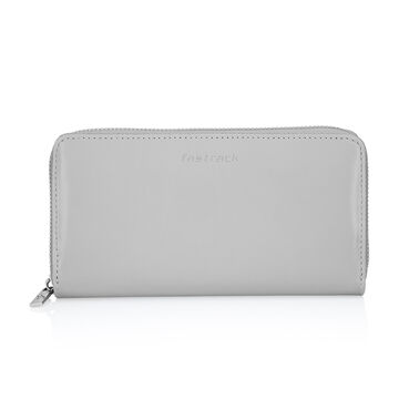 Fastrack  Grey Zip-Around Wallet