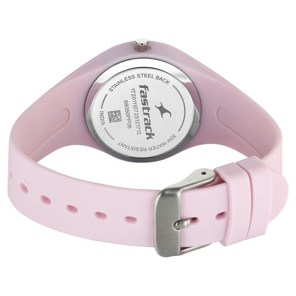 Fastrack Tweens Quartz Analog Pink Dial Pink Silicone Strap Watch - image number 5