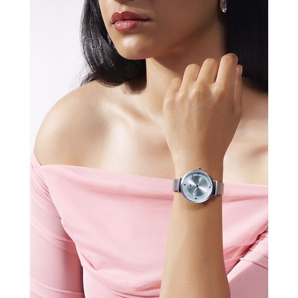 Fastrack Stunners X Quartz Analog Green Dial Stainless Steel Strap Watch For Girls - image number 5