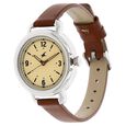 Fastrack Bare Basics Quartz Analog Beige Dial Leather Strap Watch for Girls - image number 1