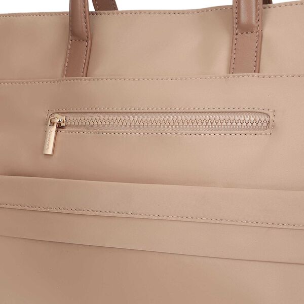Nylon edit laptop tote -  beige - image number 8