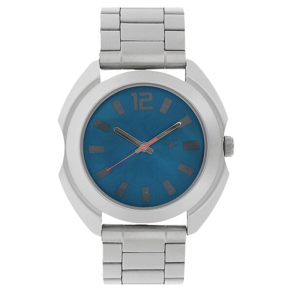 Fastrack Quartz Analog Blue Dial Stainless Steel Strap Watch for Guys - image number 0