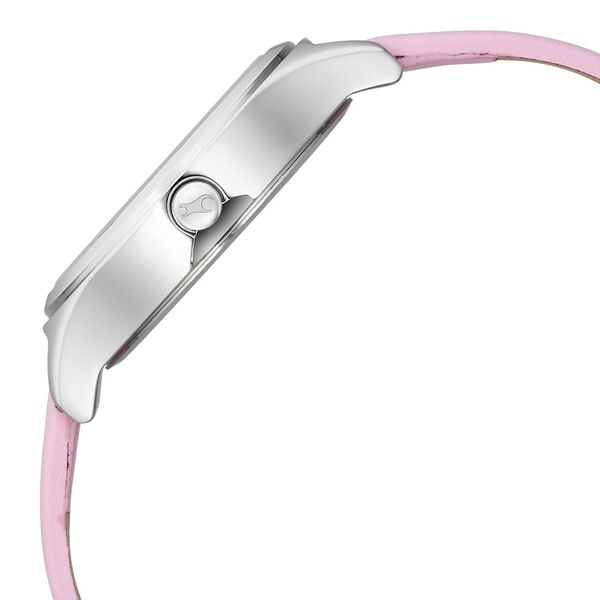 Fastrack Stunners Silver Dial Leather Strap Watch for Girls - image number 3