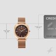 Fastrack Stunners Quartz Analog Brown Dial Rose Gold Stainless Steel Strap Watch For Girls - image number 3
