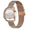Fastrack Style Up Quartz Analog Silver Dial Rose Gold Stainless Steel Strap Watch For Girls - image number 2