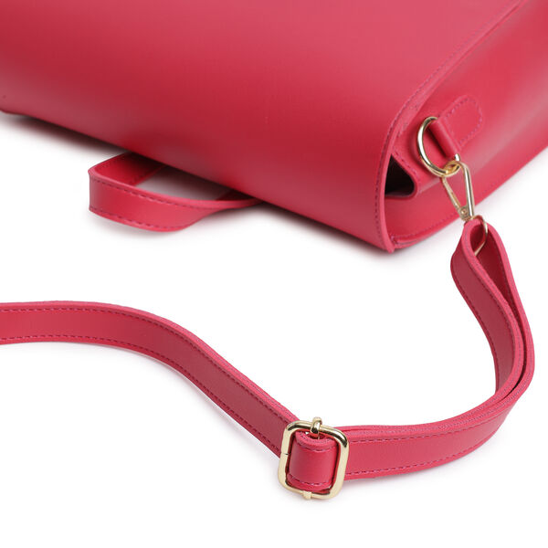 Fastrack College Satchel Bag for Women | Stylish Bag for Girls, Ladies, Women | Everyday Satchel for College, Work Made of High Quality Faux Leather (Pink Flash) - image number 4