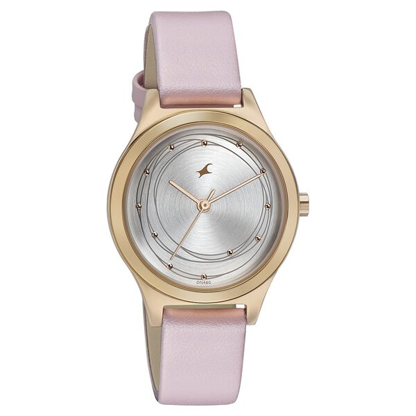 Fastrack Style Up Silver Dial Leather Strap Watch for Girls - image number 0
