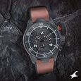 Fastrack All Nighters Quartz Multifunction Black Dial Leather Strap Watch for Guys - image number 0