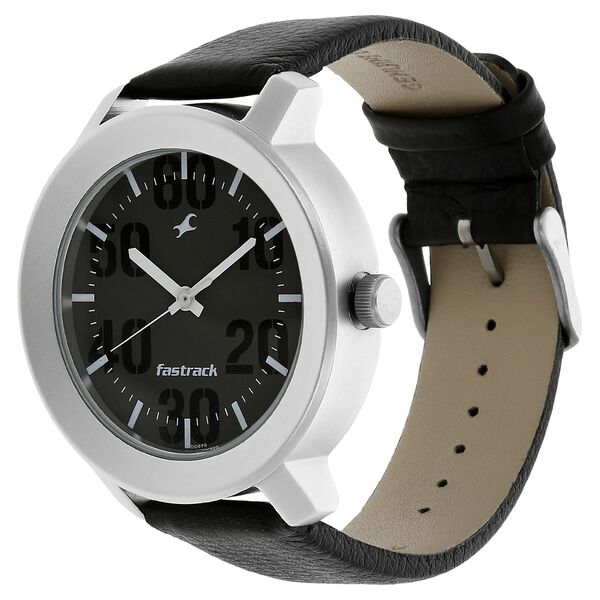 Fastrack Quartz Analog Grey Dial Leather Strap Watch for Guys - image number 1