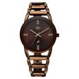 Vyb Striker By Fastrack Quartz Analog Brown Dial Brown Metal Strap Watch For Girls - image number 1