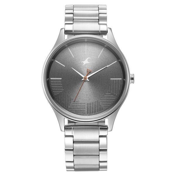 Fastrack Stunners Quartz Analog Grey Dial Metal Strap Watch for Guys - image number 1