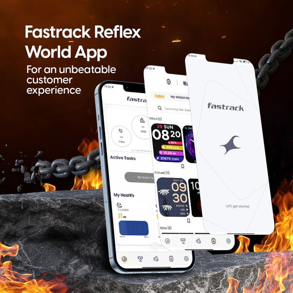 Fastrack Reflex Invoke Smartwatch Grey: BT Calling, Advanced Chipset, Breathing Rate, IP68 - image number 8