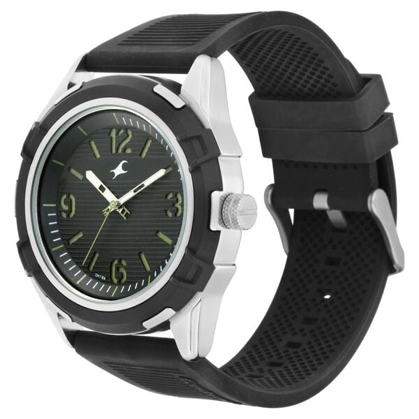 Fastrack Fastfit Quartz Analog Black Dial Silicone Strap Watch for Guys - image number 3