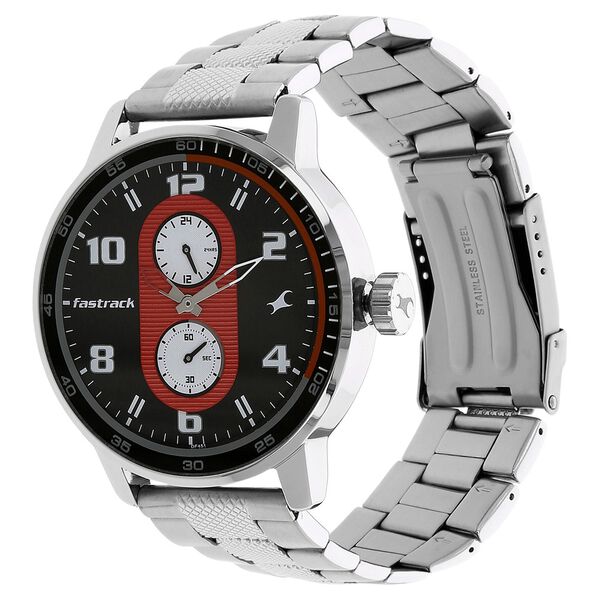 Fastrack Motorheads Quartz Analog Grey Dial Stainless Steel Strap Watch for Guys - image number 1