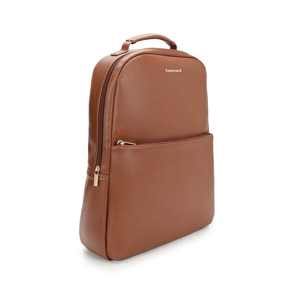 Fastrack Tan textured backpack - image number 4