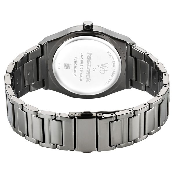 Vyb Limitless By Fastrack Quartz Analog Grey Dial Metal Strap Watch For Guys - image number 5
