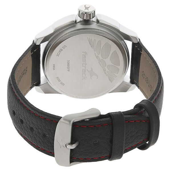 Fastrack Quartz Analog Red Dial Leather Strap Watch for Guys - image number 3