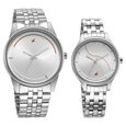 Fastrack Mixmatched Quartz Analog Silver Dial Silver Stainless Steel Strap Watch for Couple - image number 1