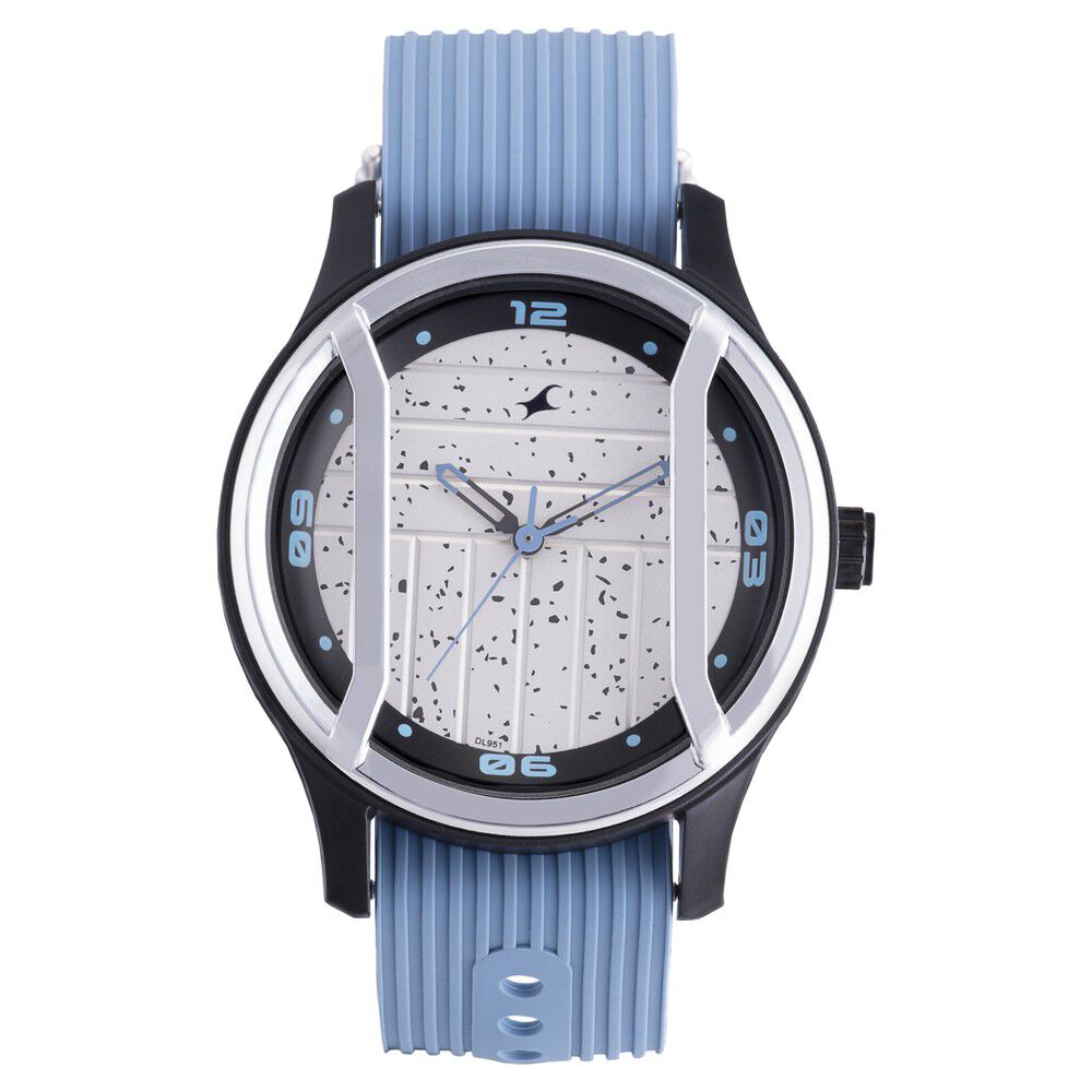 Fastrack Urban Bounce Quartz Analog Grey Dial Silicone Strap Watch