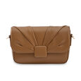 Fastrack Soft-Pleated Sling Bag with Metal Chain Accents  in Tan - image number 2