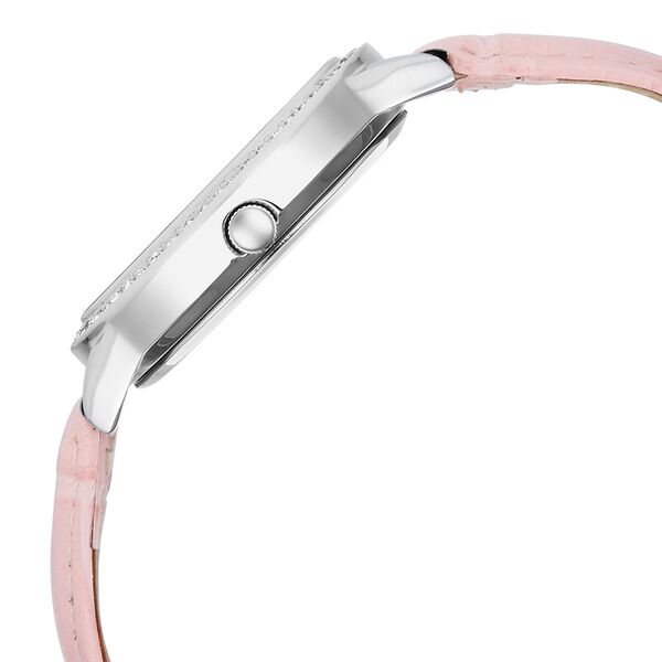 Fastrack Vyb Mirage Quartz Analog Pink Dial Pink Color Leather Strap Watch For Girls - image number 4