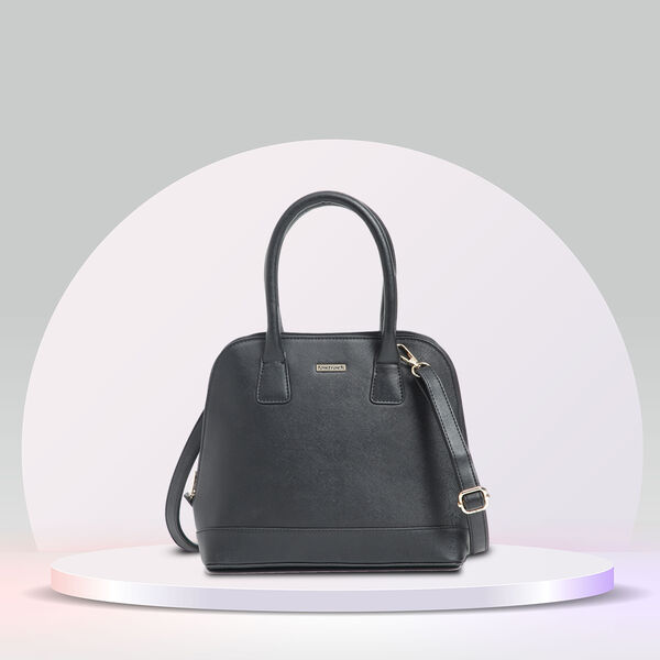Fastrack Structured Satchel Bag for Women | Classic Bag for Girls, Ladies, Women | Spacious Bag for College, Work Made of High Quality Faux Leather (Black) - image number 9