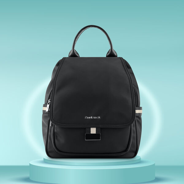 Fastrack Black Nylon Backpack with Adjustable Shoulder Straps - image number 0