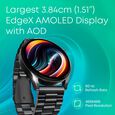 Fastrack Radiant FX4 Premium Metal Smartwatch with 3.8 cm EdgeX AMOLED Display, Functional Crown - image number 2