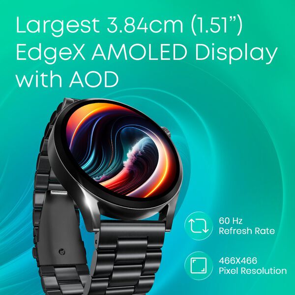 Fastrack Radiant FX4 Premium Metal Smartwatch with 3.8 cm EdgeX AMOLED Display, Functional Crown - image number 2