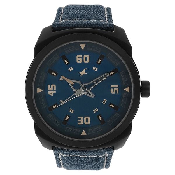 Fastrack Quartz Analog Blue Dial Fabric Strap Watch for Guys - image number 0