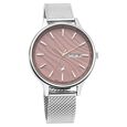 Fastrack Ruffles Quartz Analog with Day and Date Pink Dial Stainless Steel Strap Watch for Girls - image number 1