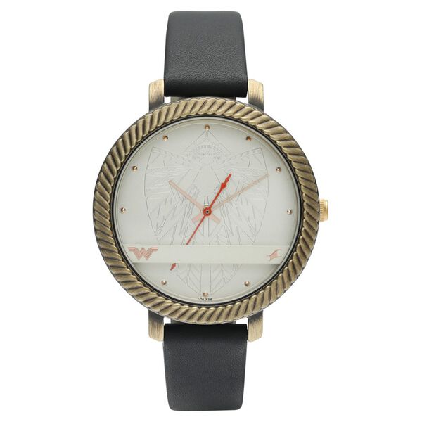 Fastrack Wonder Woman Quartz Analog Silver Dial Leather Strap Watch for Girls - image number 2