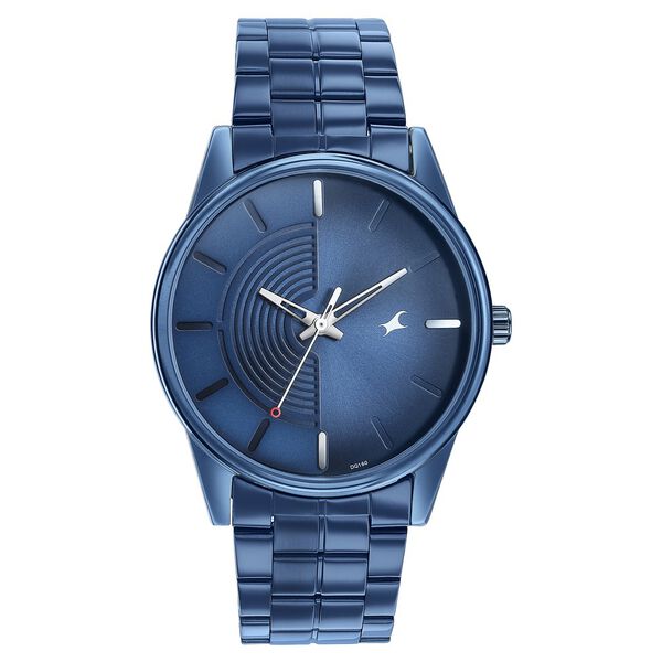 Fastrack Stunnerse Quartz Analog Blue Dial With Blue Metal Strap Watch for Guys - image number 0