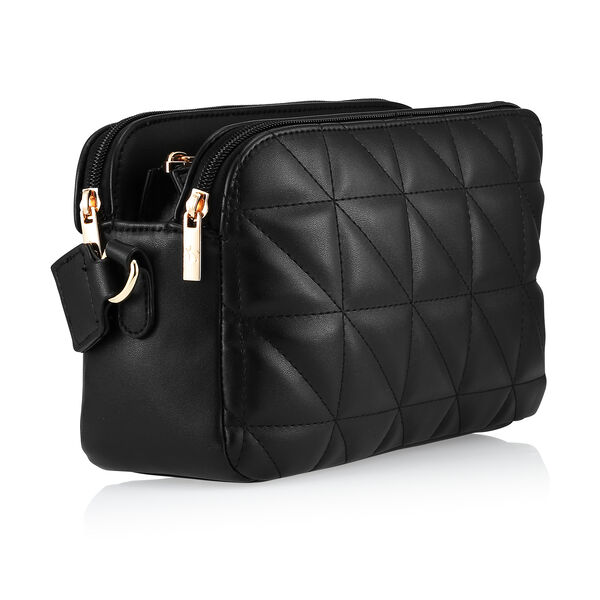 Black Quilted Sling Bag - image number 2