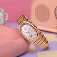 Vyb Enigma By Fastrack Quartz Analog Pink Mother of Pearl Dial Rose Gold Metal Strap Watch For Girls - image number 0
