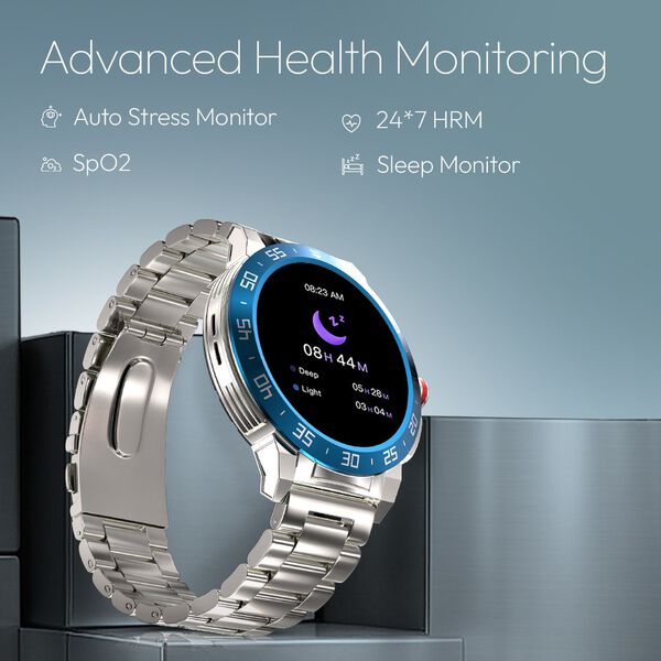 Fastrack Magnus FX3 Luxury Metal Smartwatch Premium Top Ring Design comes with High Definition 3.7 cm UltraVU Display With Black Strap - image number 4